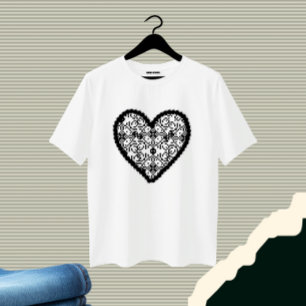 Svart hjärta t shirt