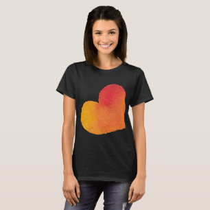 svart hjärtaskjorta för vattenfärg 3x t shirt