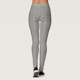 Svart hjärtjuvel, konstläder leggings