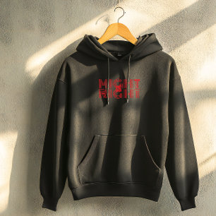 Svart höger typografi inspirerande citat hoodie