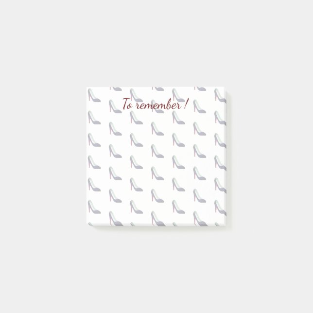 Svart högklackar Emoji Post-it Block (Framsida)