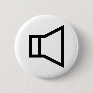 svart högtalaresymbol knapp