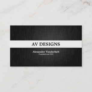 Svart högvärdig elegant och silvervisitkort visitkort