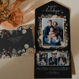 Svart Holiday Card i tre delar