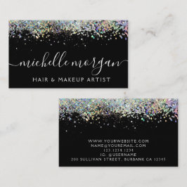 Svart holografisk Glitter Hair & Makeup