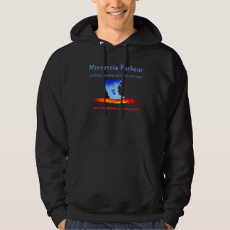 Svart hoodie, Minnesota Parkour Hoodie