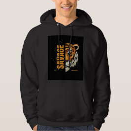 "Svart hoodie | Tigerlogotyp"