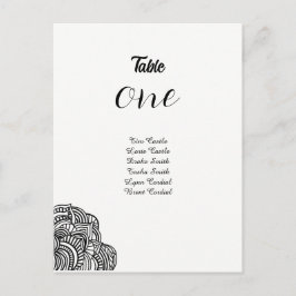 Svart hörndesign för säteskortet Bord Vykort