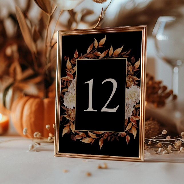 Svart Höst Bordsnummer (Black Fall Table Number
)