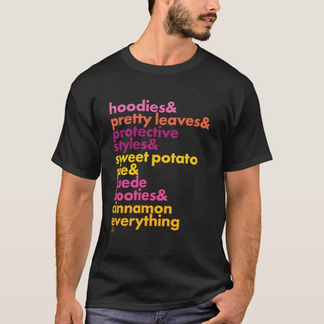 Svart Höst Svart Fall T Shirt (Framsida)