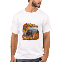 Svart Höstblad & Bergstigar T-Shirt