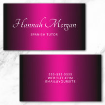 Svart Hot Pink Ombre Elegant Skrift