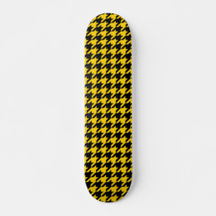 Svart houndstooth-kontroll för gult mini skateboard bräda 18,5 cm