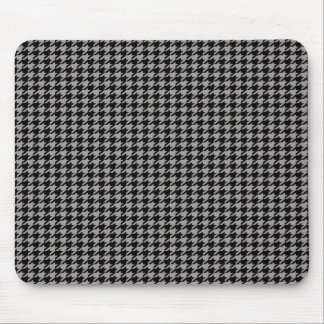 Svart Houndstooth på grå färg Musmatta