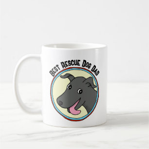 Svart Hund för bästa Rädding Hund Pappa/Mamma Anpa Kaffemugg