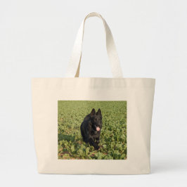 Svart Hund Jumbo Tygkasse