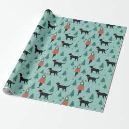 Svart Hund - Papper julafton Presentpapper