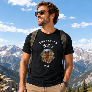 Svart Hund Person Pappa Foto T Shirt