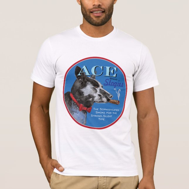 Svart hund t-shirt (Framsida)