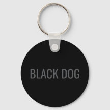 Svart Hund - Typografi Nyckelring