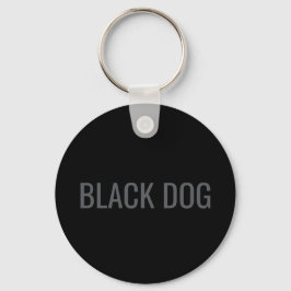 Svart Hund - Typografi Nyckelring
