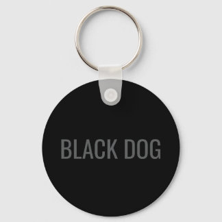 Svart Hund - Typografi Nyckelring