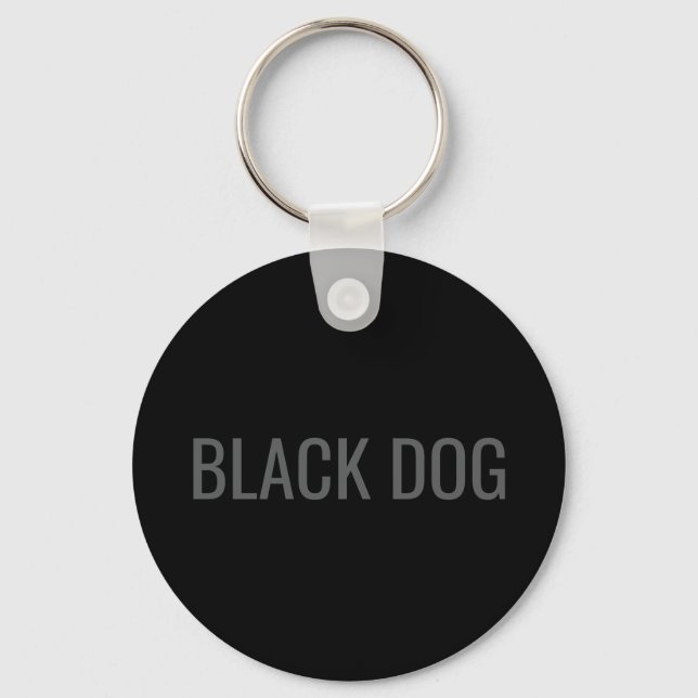 Svart Hund - Typografi Nyckelring (Framsida)