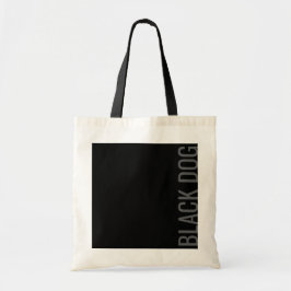 Svart Hund- Typografi Toteväska Tygkasse
