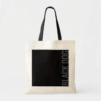 Svart Hund- Typografi Toteväska Tygkasse