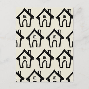 Svart hus, vi har Flyttat grindkort Inbjudningar