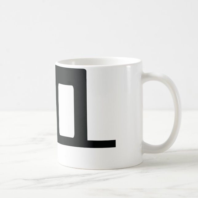 svart husvagnsymbol kaffemugg (Höger)