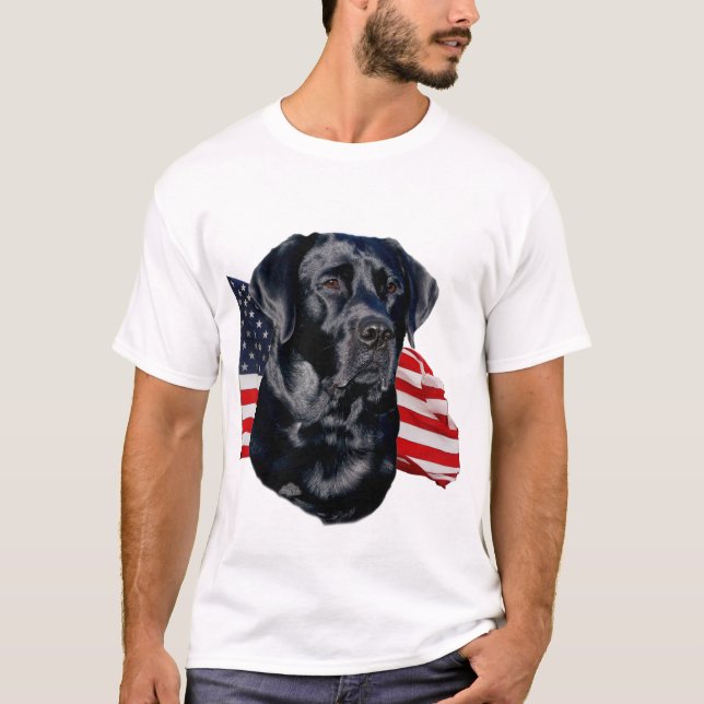 Svart huvud för Labrador Retriever med Tee (Framsida)