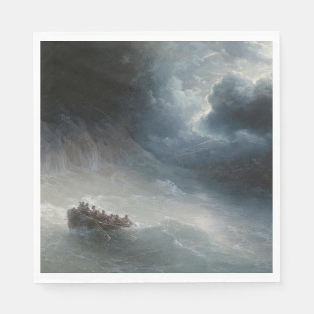Svart i havet (av Ivan Aivazovsky) Pappersservett (Framsidan)