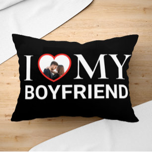 Svart i Kärlek min Boyvän din foto Heart Lumbar Lumbarkudde