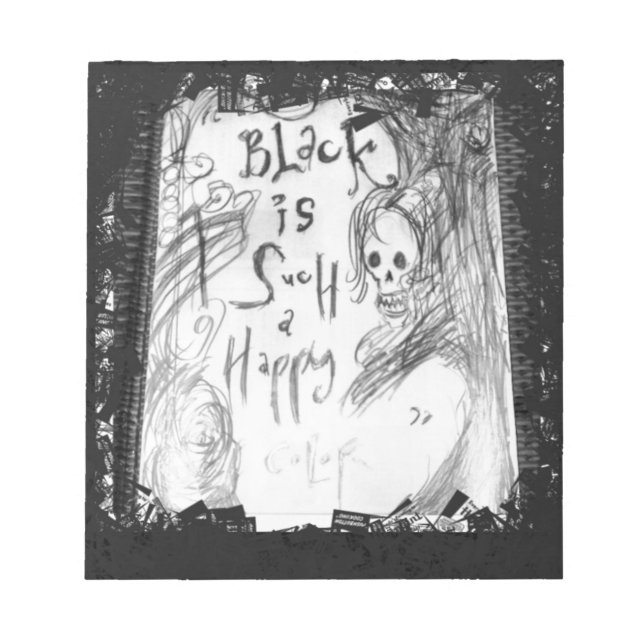 Svart i lycklig färg anteckningsblock (Framsida)