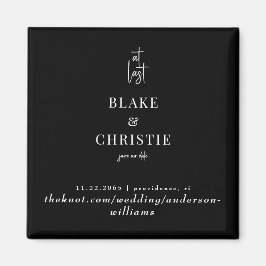 Svart i sista Bröllop spara datum Magnet