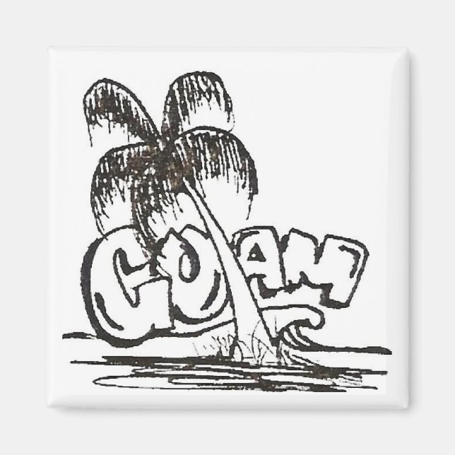 svart i vitt guam magnet (Framsidan)