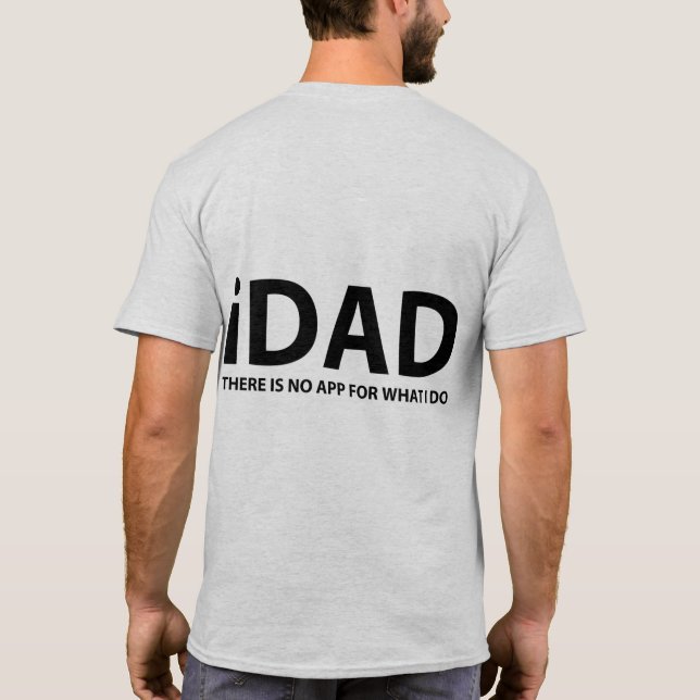 Svart "iDAD" T-Shirt (Baksida)