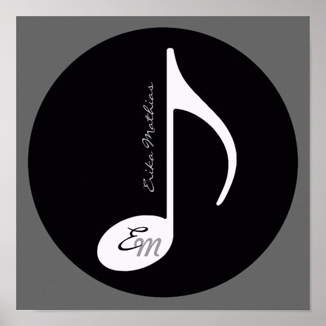 Svart idé om personligens musikanteckning poster (Framsidan)