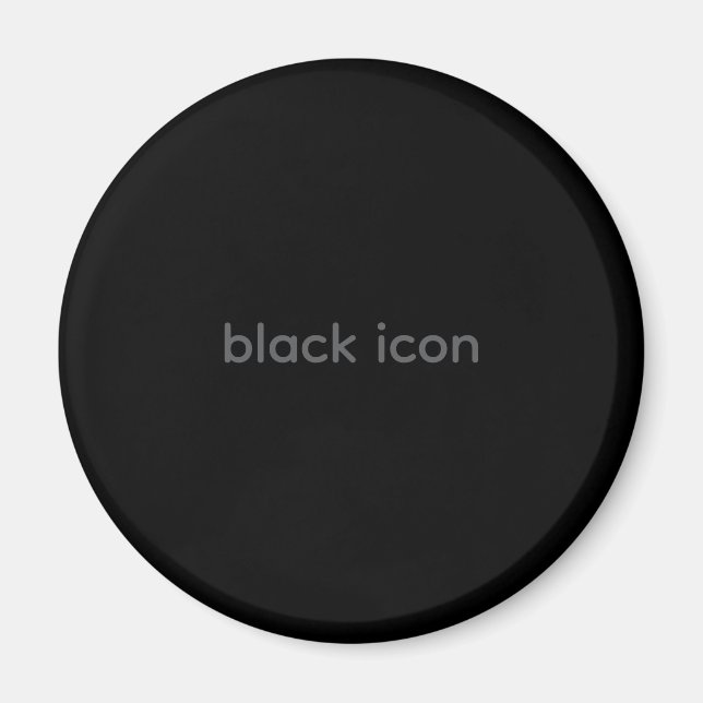Svart ikon - typografi magnet (Framsidan)