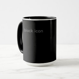 Svart ikon - typografi-mugg mugg
