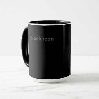 Svart ikon - typografi-mugg mugg
