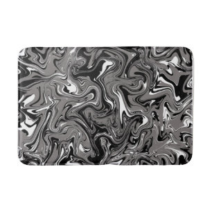 Svart illustration av abstrakten Marble Badrumsmatta