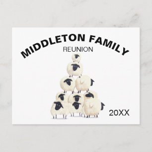Svart inbjudan till Family Reunion Samating Roligt