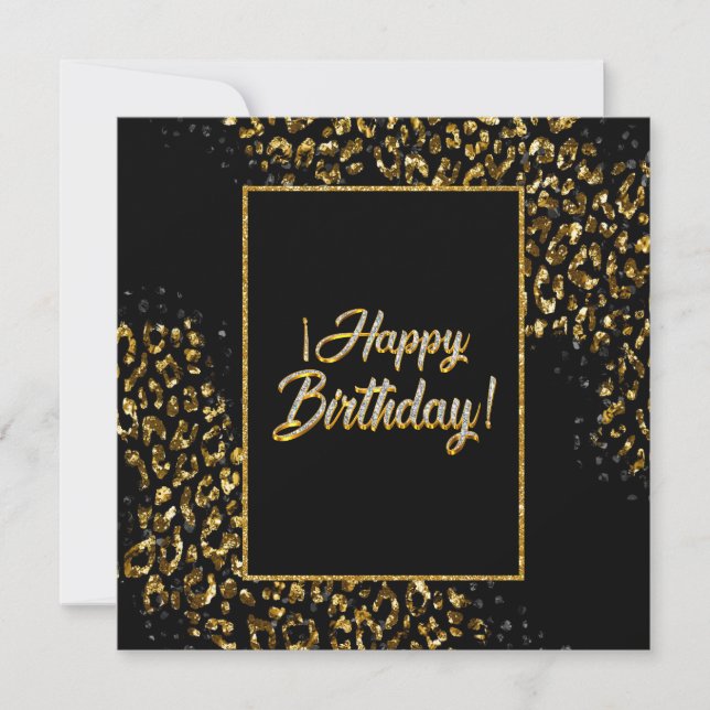 Svart inbjudan till Guld och judisk leopard (Framsida)