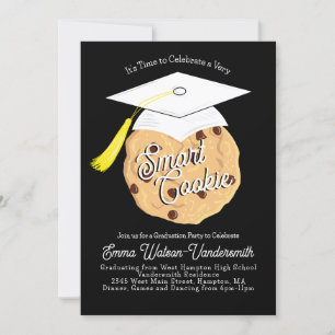 Svart inbjudan till Smart Cookie-Studentfest