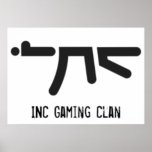 Svart INC AK47-Logotyp Poster