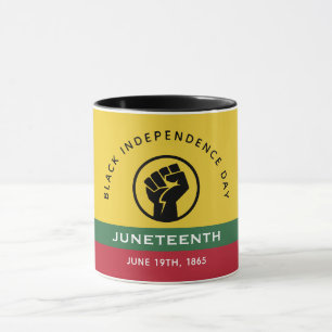 Svart Independence day Junetteonde 1865 Kurvtext Mugg