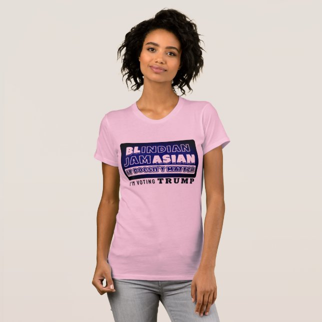 Svart indianskt Jamaican Asian Det spelar ingen ro T Shirt (Hel framsida)