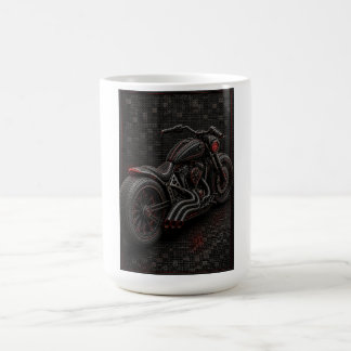 Svart Inferno Mosaik Specialdesignad Motorcykelmug Kaffemugg